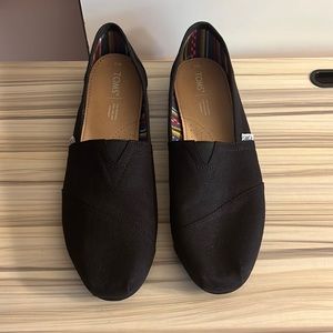 Toms, black, size 12